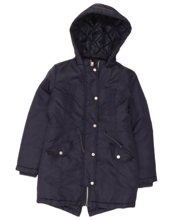Lipsy Abrigo acolchado con capucha para niña 9-10 años Azul marino Poliamida
