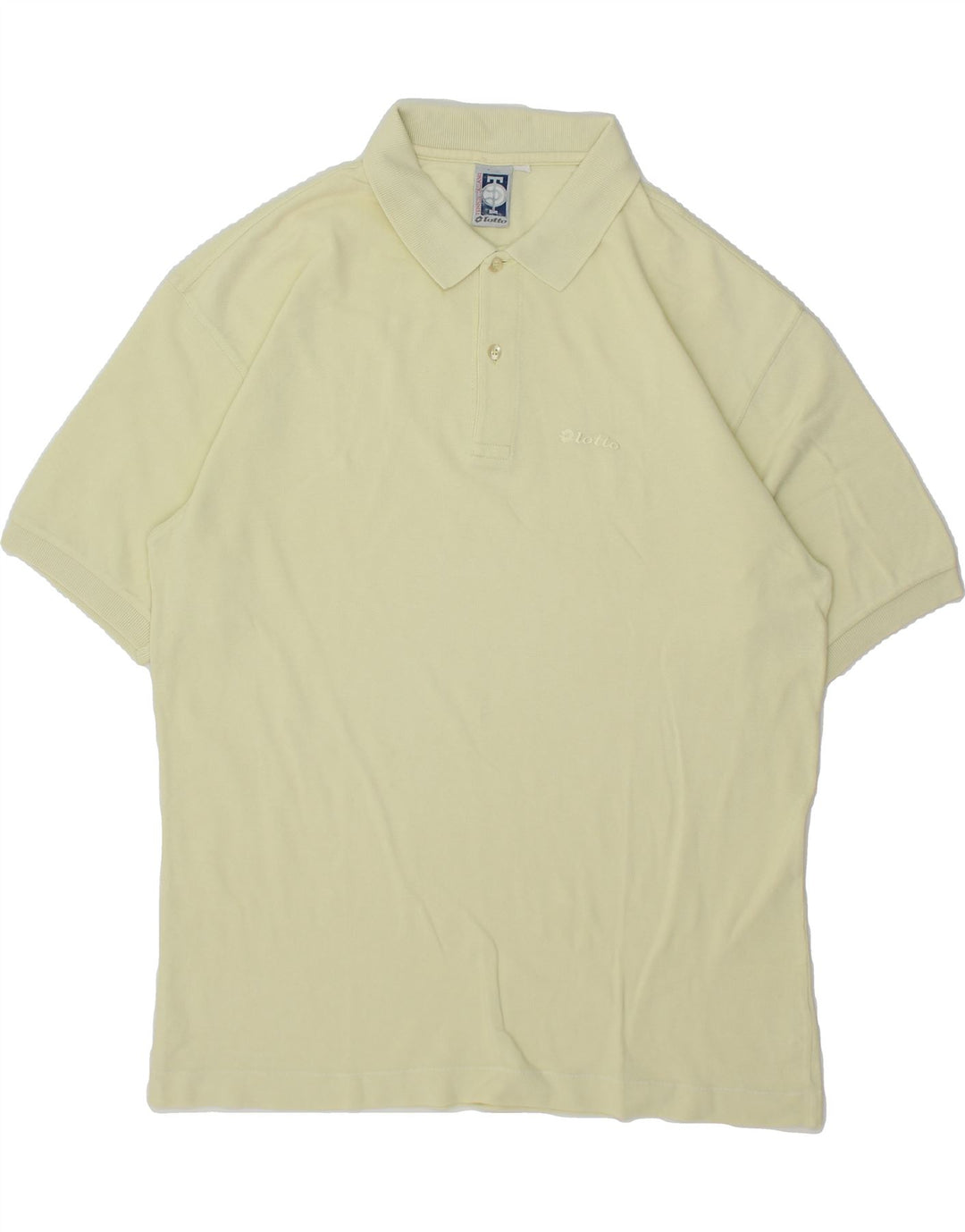 LOTTO Mens Polo Shirt Large Beige Cotton Vintage Lotto and Second-Hand Lotto from Messina Hembry 