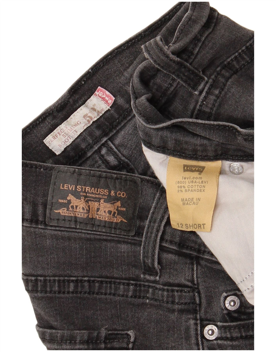 LEVI'S Jeans 512 Bootcut para mujer US 12 Grande W30 L30 Negro