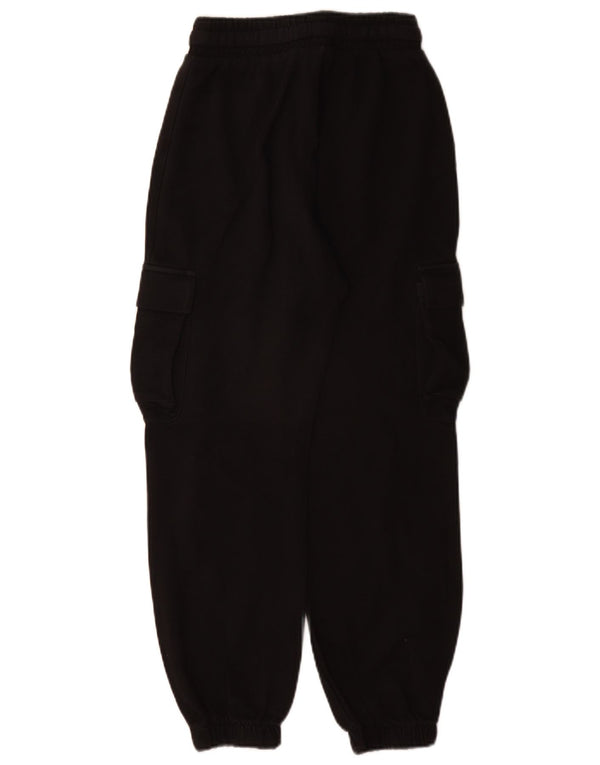 Zara Mujer Loose Fit Joggers Cargo Pantalones Pequeños W26 L28 Algodón Negro