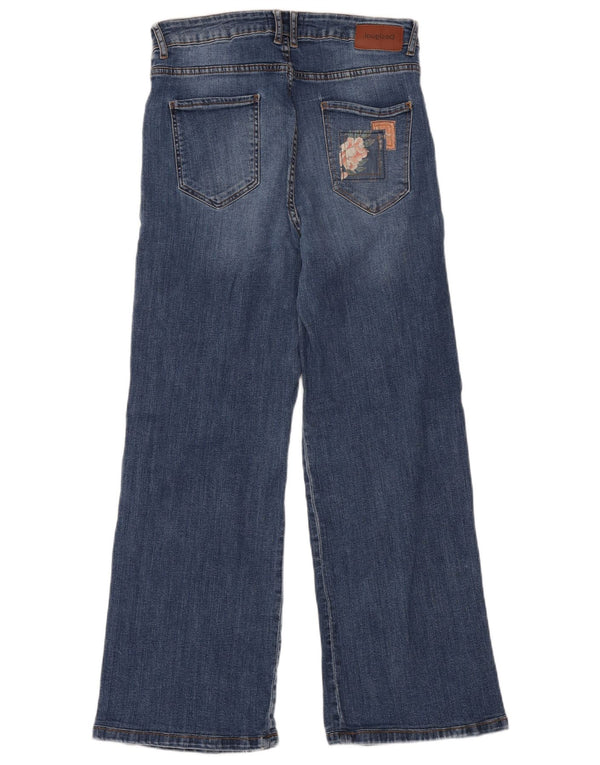 Desigual Jeans de pierna ancha y cintura alta para mujer EU 30 XL W30 L29 Patchwork azul