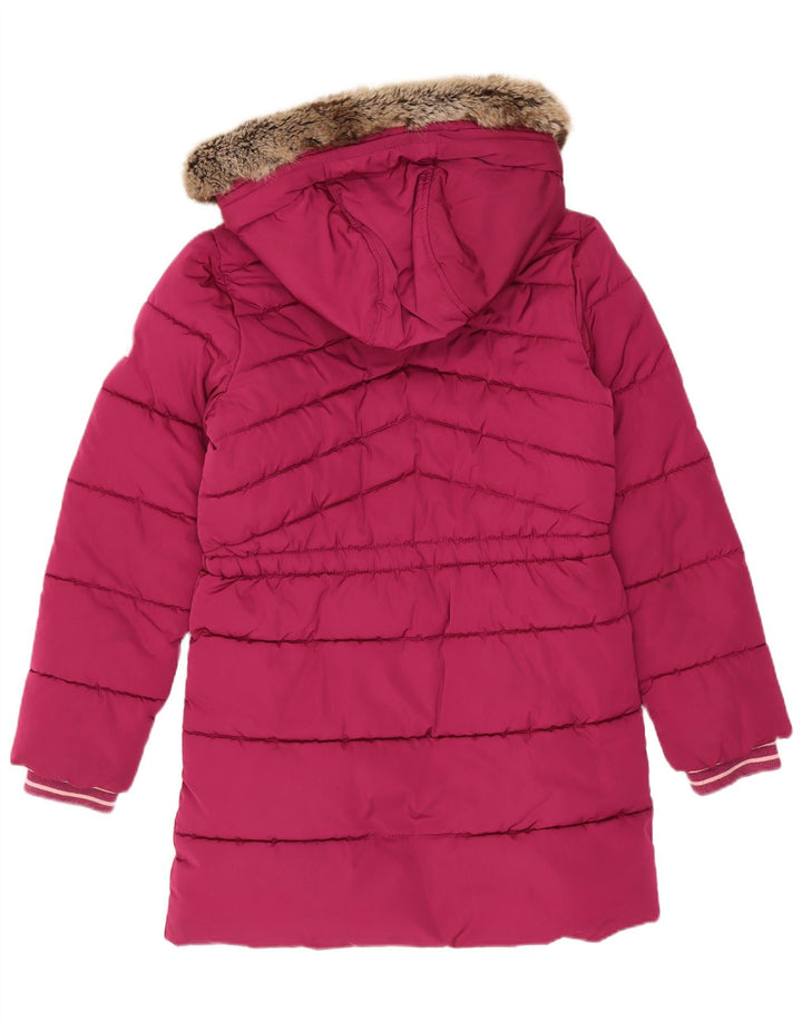 Joules Abrigo acolchado con capucha para niña 9-10 años Rosa Poliéster