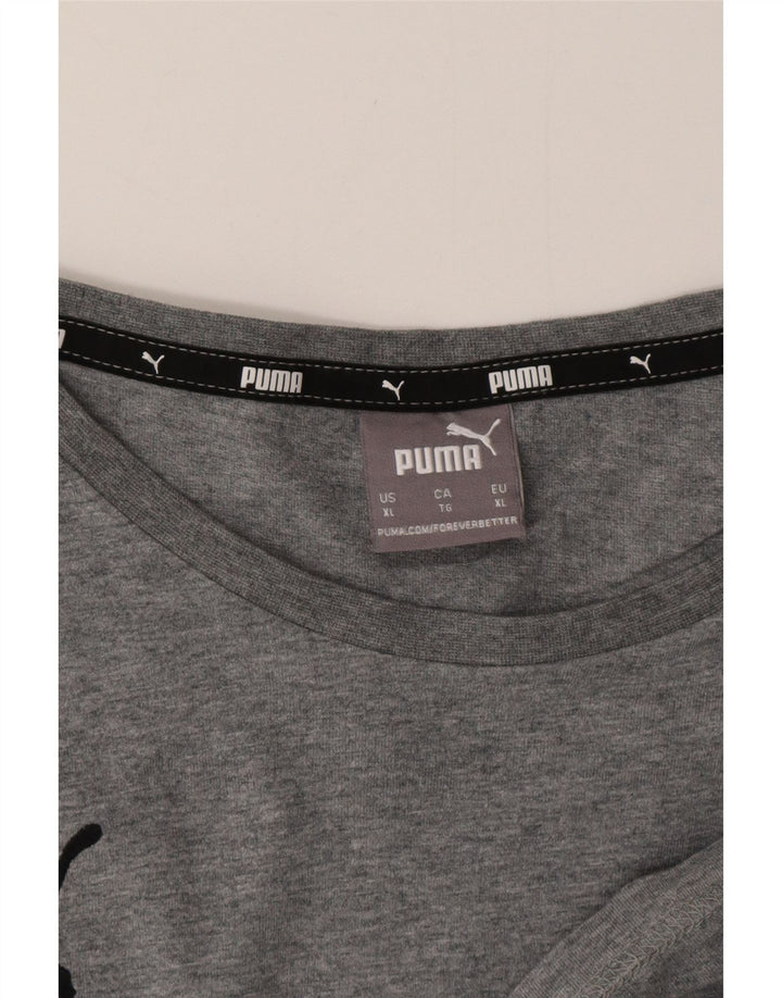 PUMA Camiseta para hombre Top XL Gris moteado