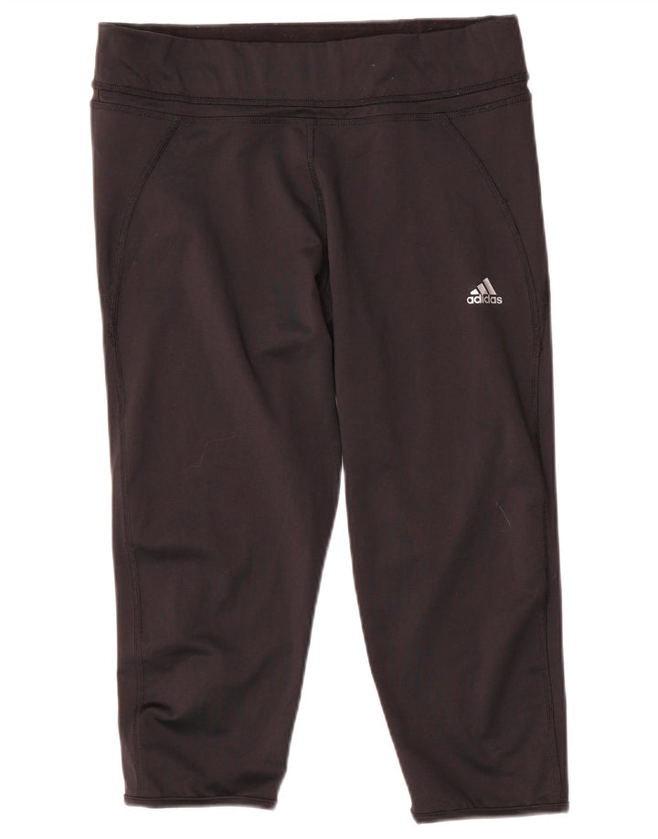 Adidas Mujer Climalite Capri Leggings UK 16/18 Grande Negro Poliéster