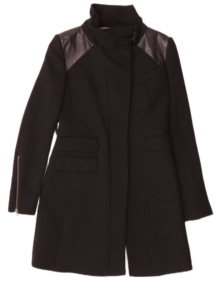 PINKO Abrigo para mujer UK 8 Small Acetato color block negro