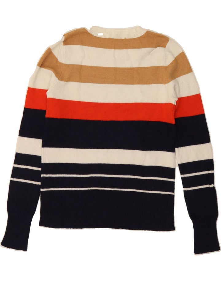 OASIS Womens Crew Neck Jumper Sweater UK 10 Small Multicoloured Striped Vintage Oasis and Second-Hand Oasis from Messina Hembry 