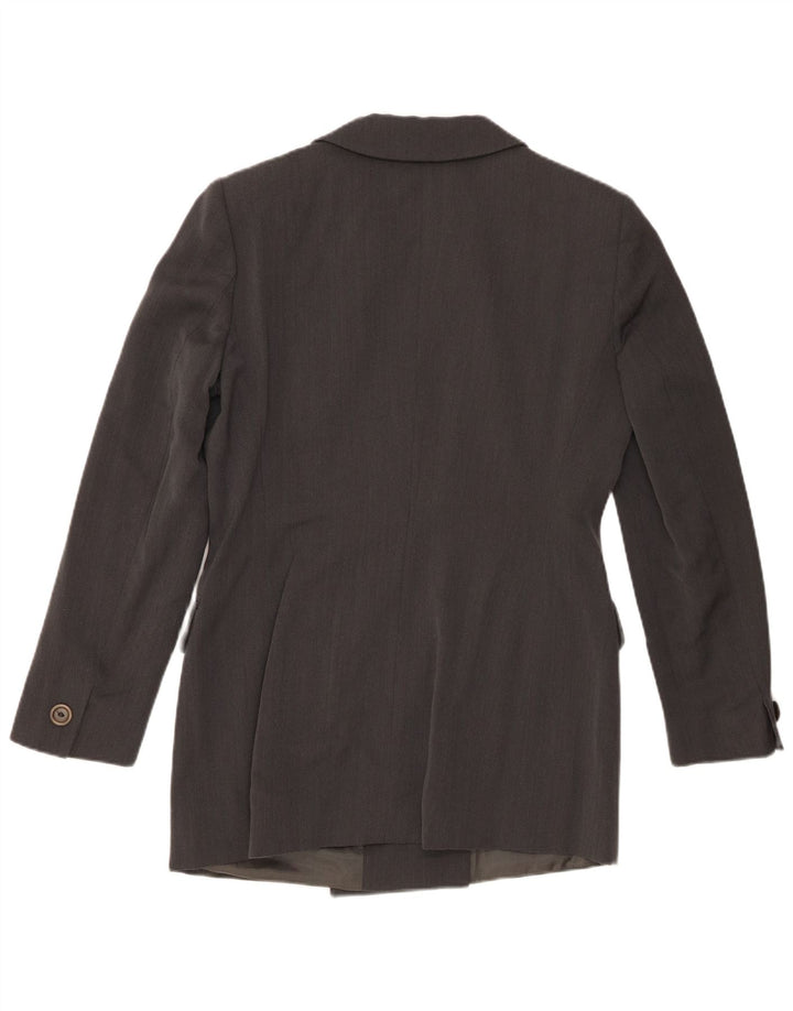 Marella Chaqueta Blazer De Doble Botonadura Para Mujer UK 44 Cupro Gris Medio