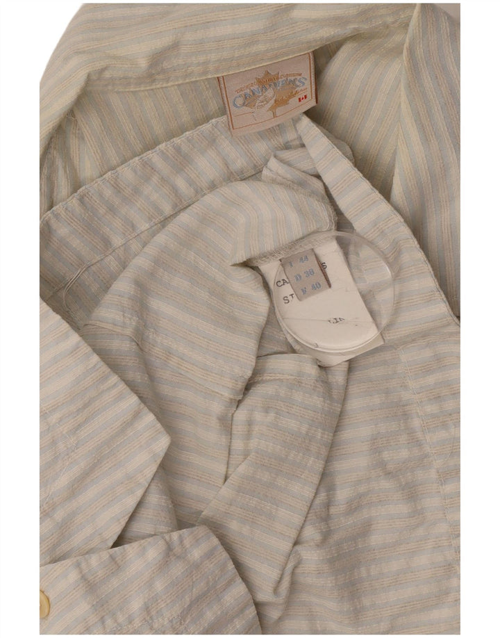 Camisa Sin Mangas Mujer Canadiens IT 44 Azul Medio Rayas