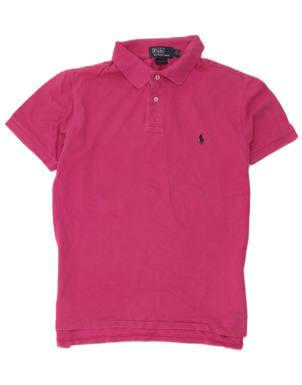 Polo Ralph Lauren Camisa de ajuste personalizado para hombre, algodón rosa grande