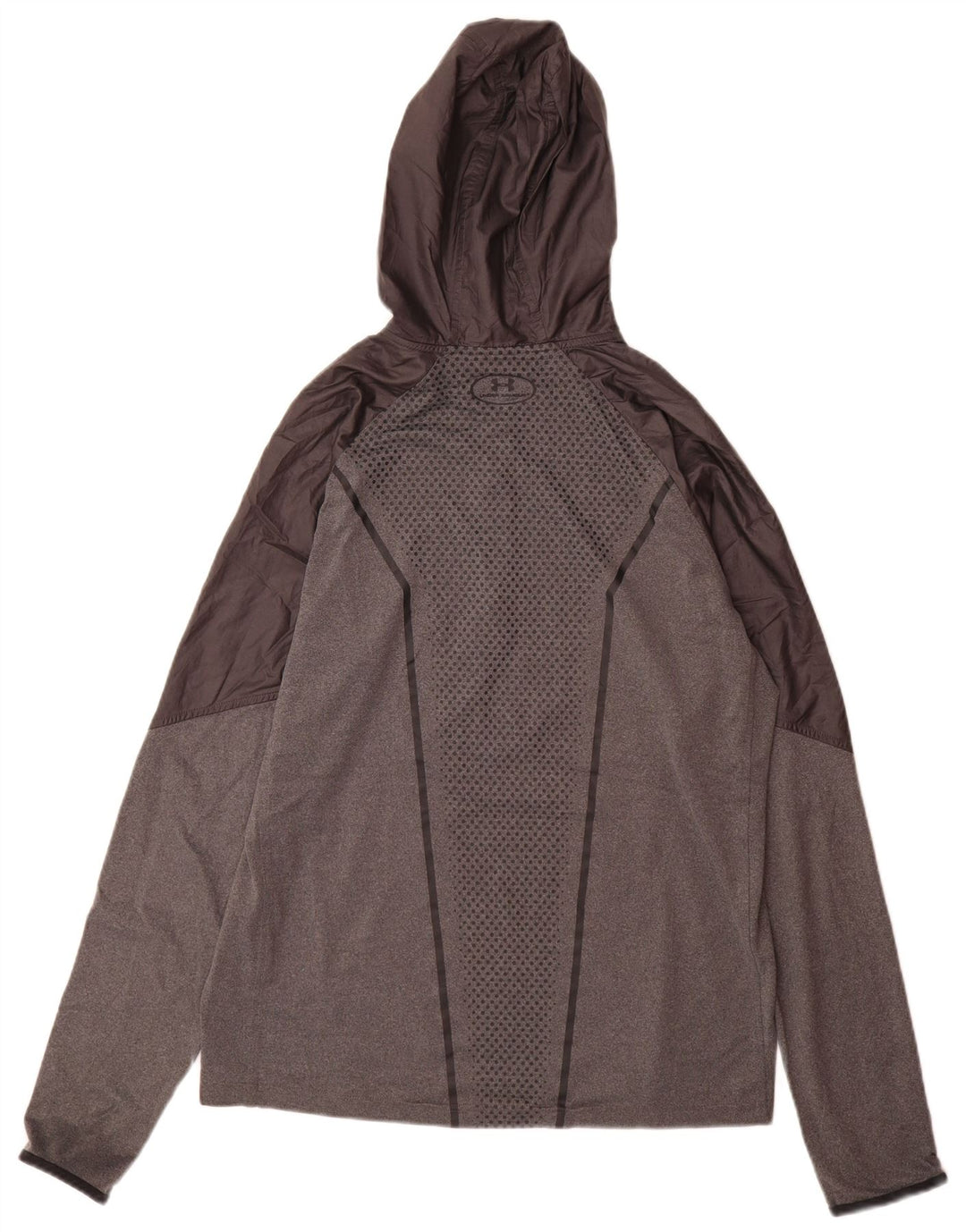 Under Armour Sudadera con capucha para hombre, parte superior de chándal con bloques de color gris grande
