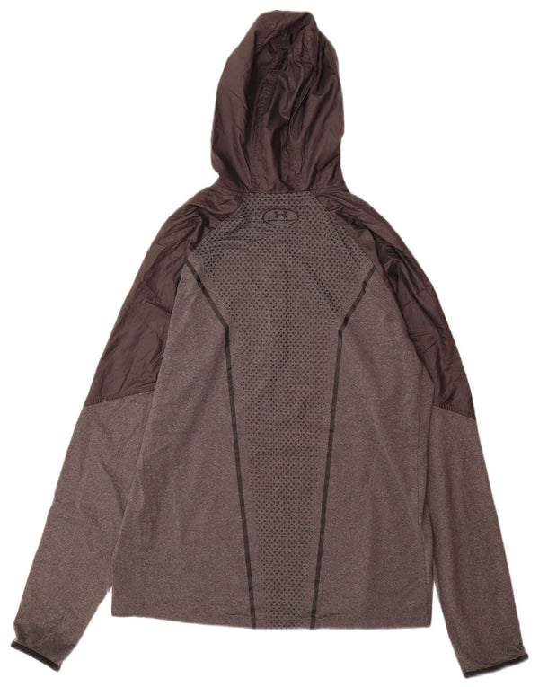 Under Armour Sudadera con capucha para hombre, parte superior de chándal con bloques de color gris grande