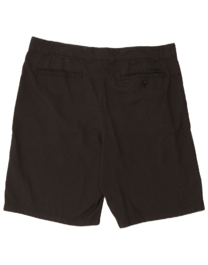 O'Neill Pantalones cortos chinos para hombre W36 Poliéster a cuadros negros grandes