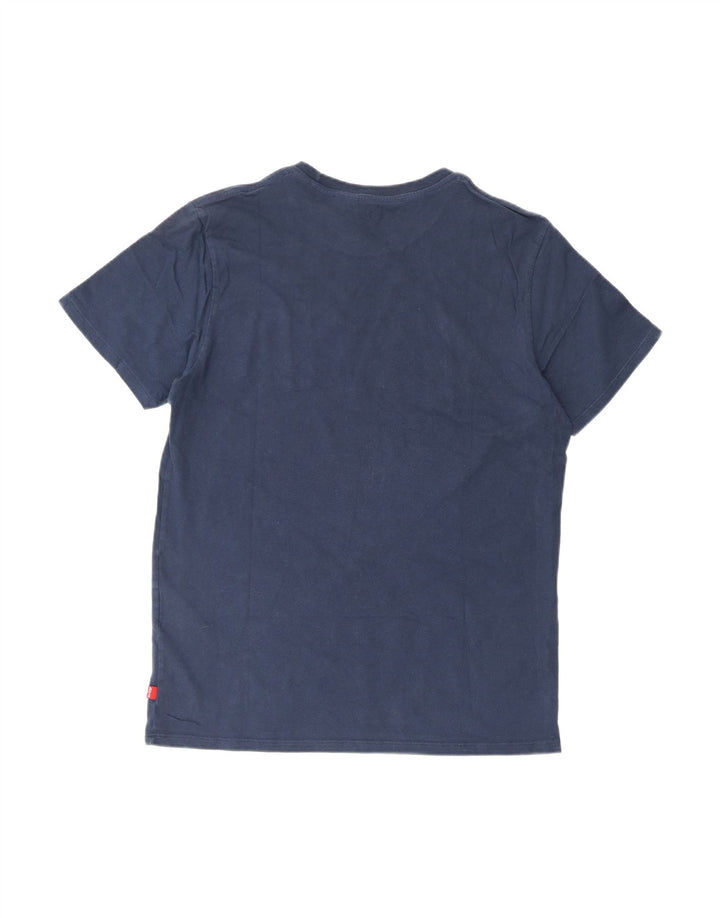LEVI'S Mens Graphic T-Shirt Top Medium Navy Blue Cotton