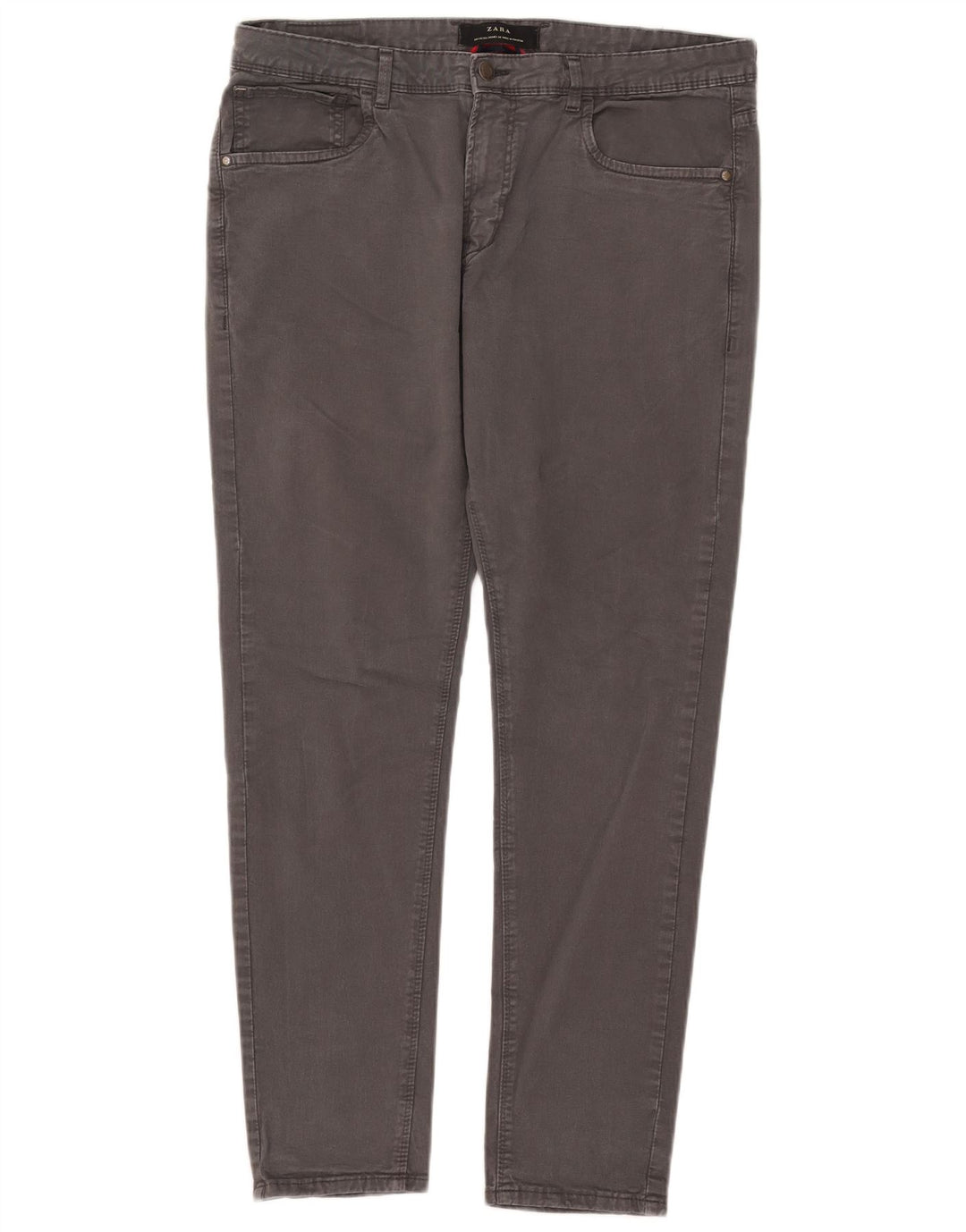 Zara Mens Slim Jeans EU 44 Grande W34 L29 Algodón Gris