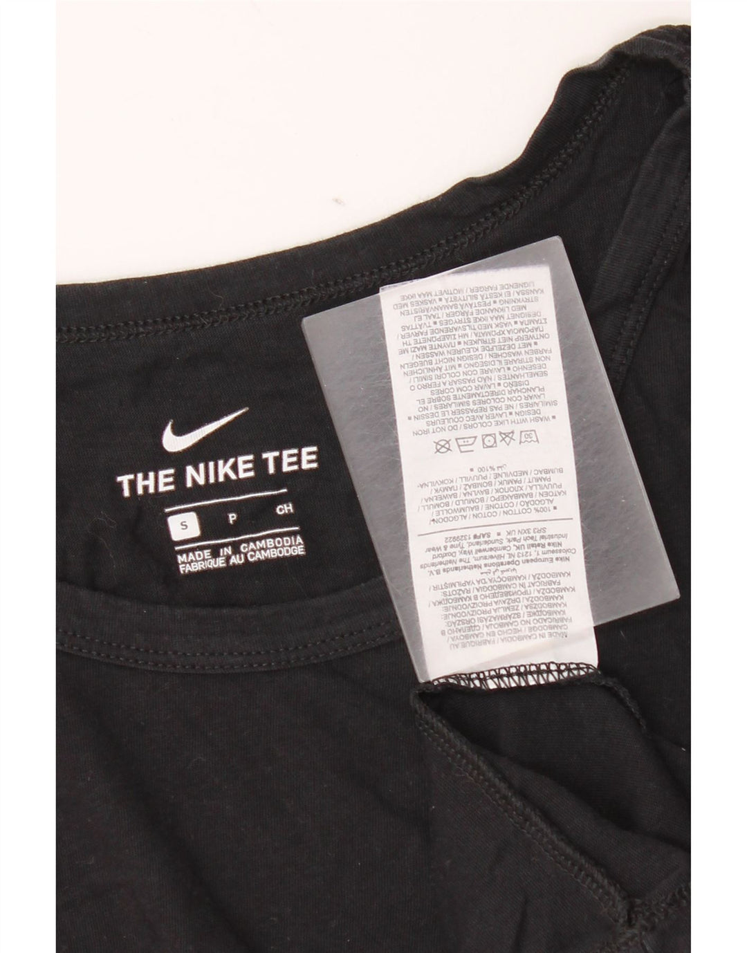 Nike - Camiseta sin mangas para hombre, talla pequeña, algodón negro