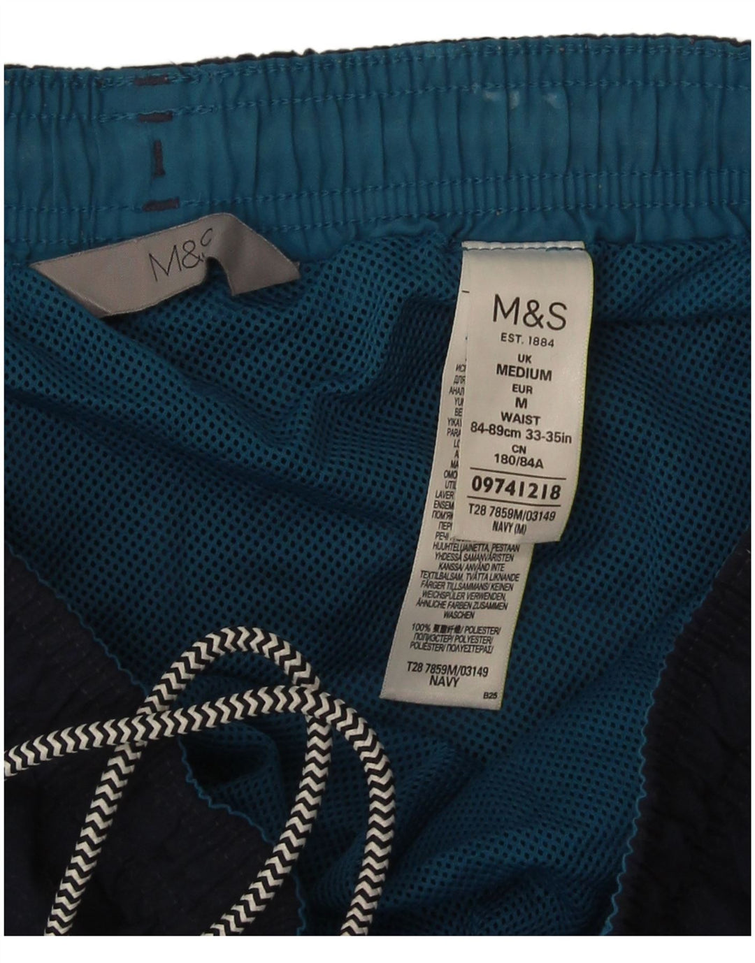 Bañador Marks & Spencer Hombre Mediano Azul Marino Poliéster