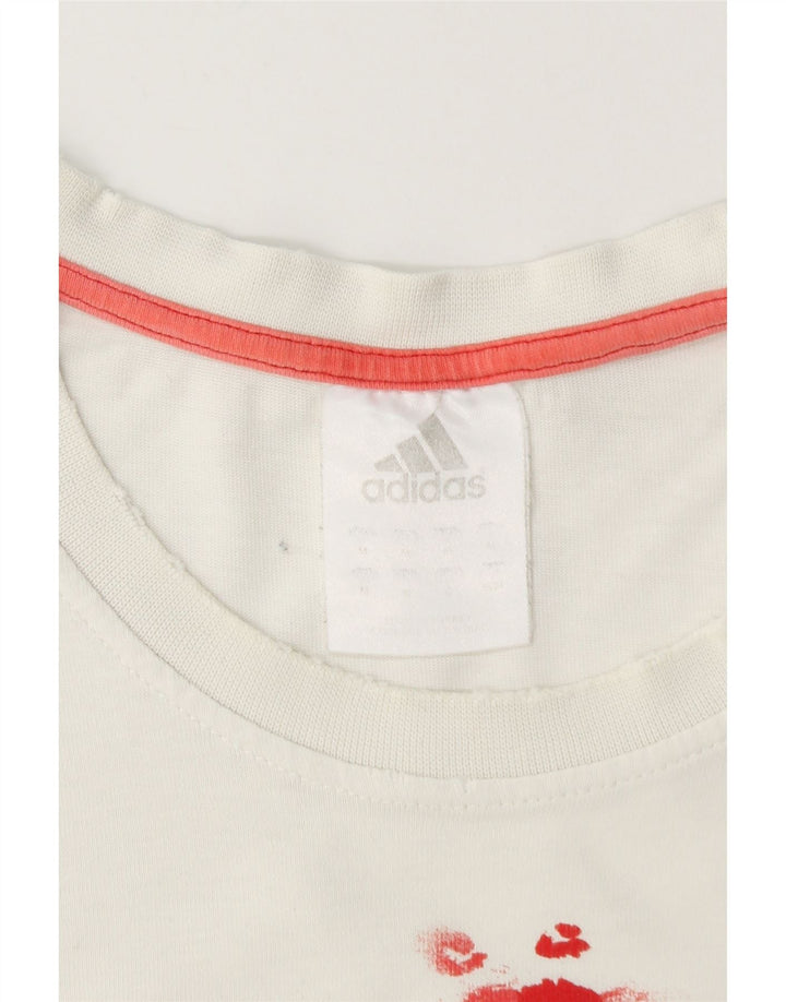 ADIDAS Camiseta gráfica para hombre Top Medium White Cotton
