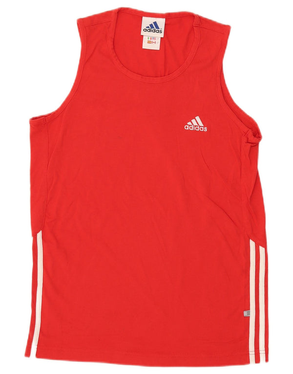 Adidas Camiseta sin mangas para hombre UK 36/38 Small Red Cotton