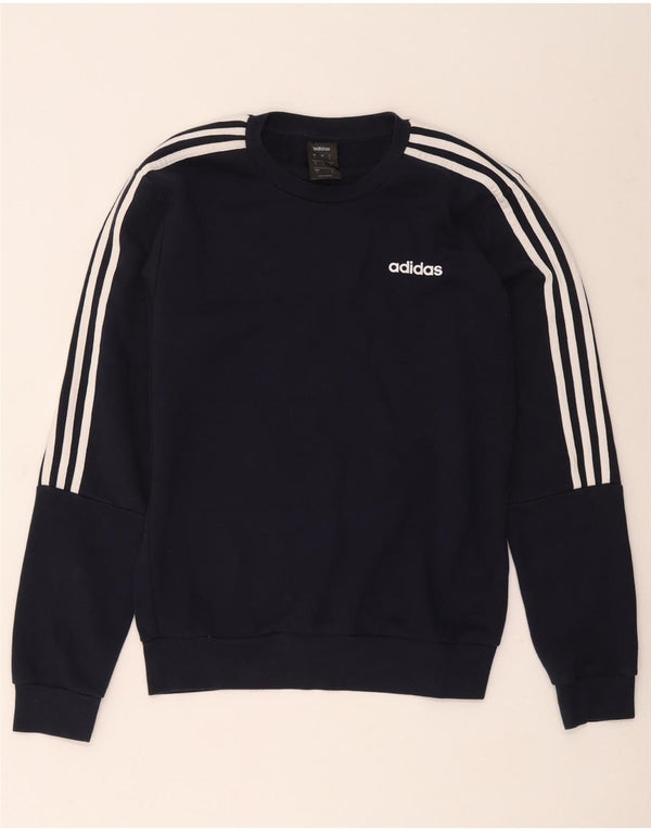 Adidas Hombre Sudadera Jumper Small Azul Marino Algodón