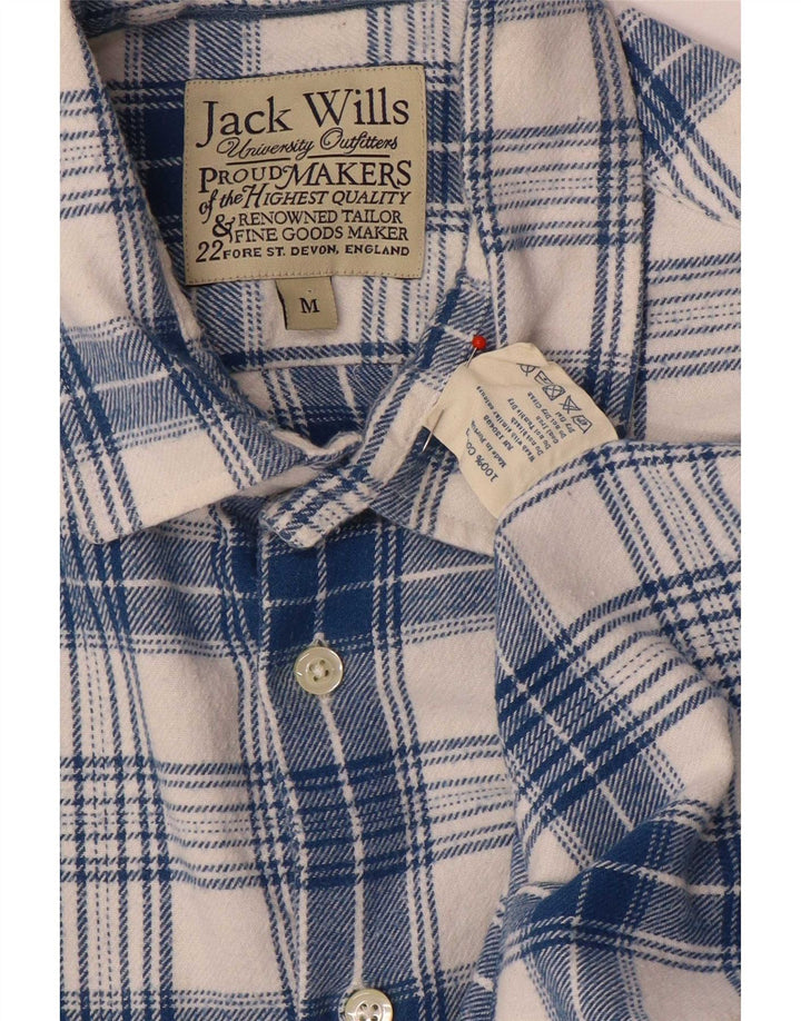 Camisa Jack Wills Hombre De Franela De Algodón A Cuadros Azul Medio