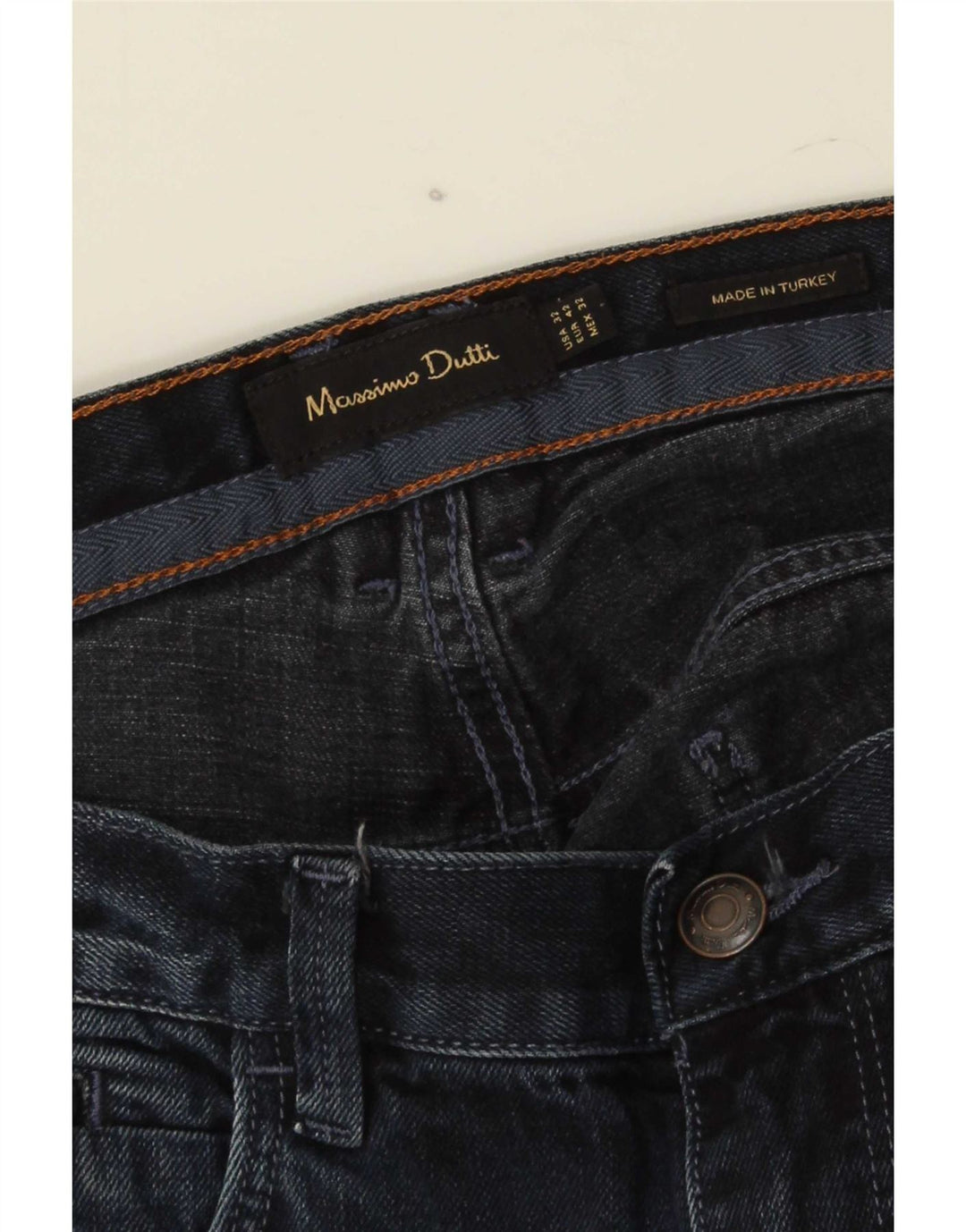 Massimo Dutti Vaqueros Rectos Hombre EU 42 Large W32 L32 Azul Marino