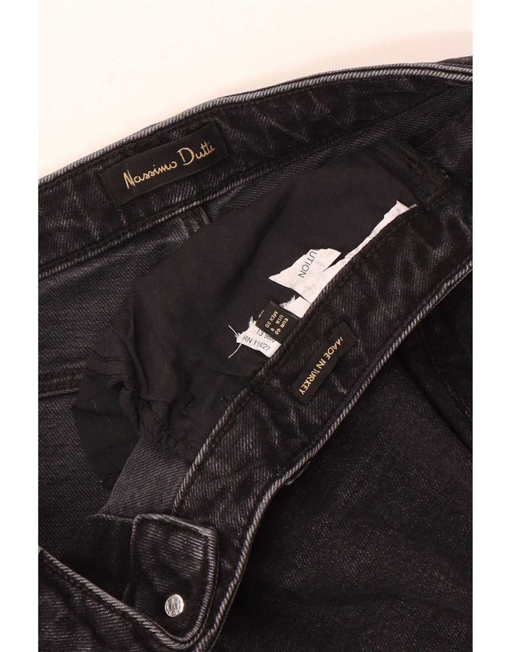 Massimo Dutti Vaqueros Rectos Mujer EU 40 Medium W30 L29 Negro