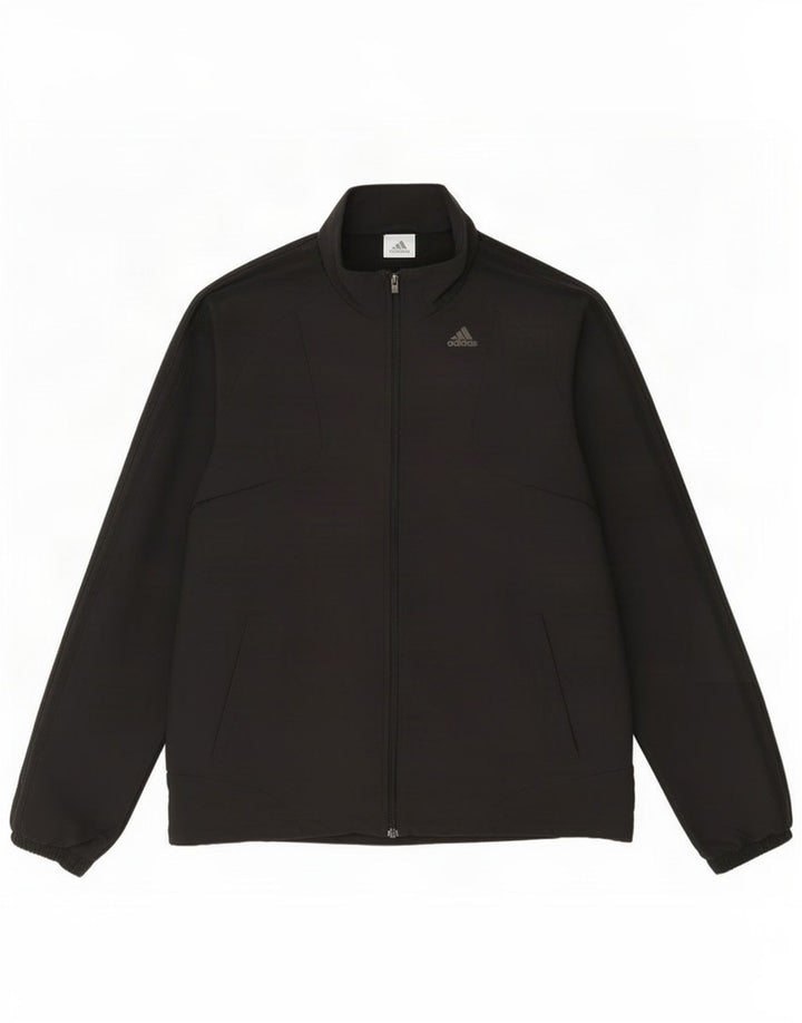 Adidas Mens Climacool Chándal Top Chaqueta Grande Negro Colorblock