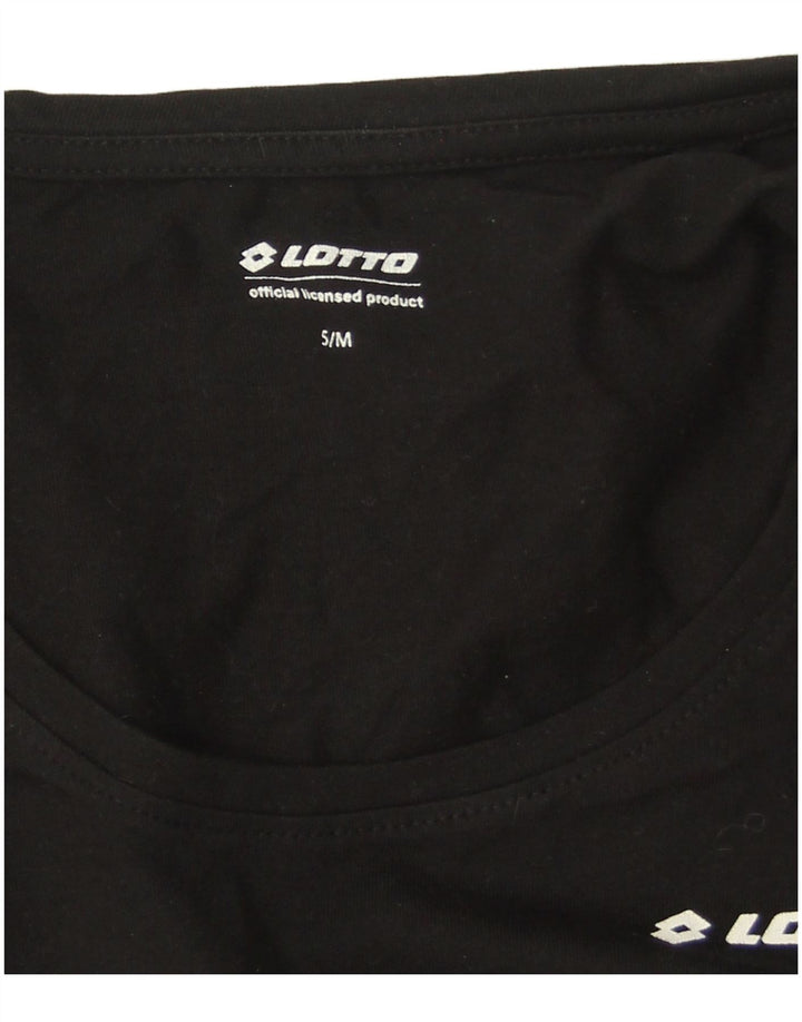 Lotto Mujer Oversize Top Manga Larga UK 10 Small Algodón Negro
