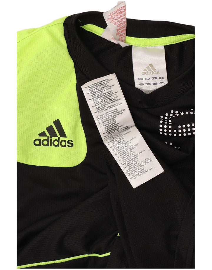 Adidas Camiseta gráfica para niños 9-10 años Negro Colorblock Poliéster
