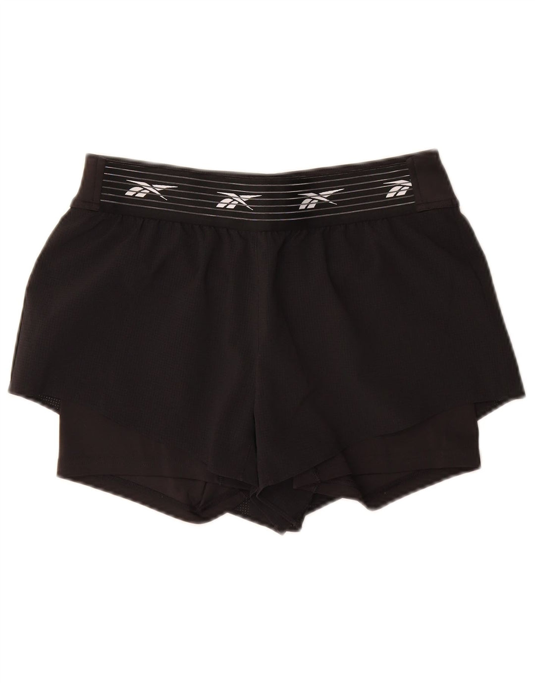 Reebok Pantalones cortos deportivos gráficos para mujer UK 12/14 Mediano Negro Poliéster