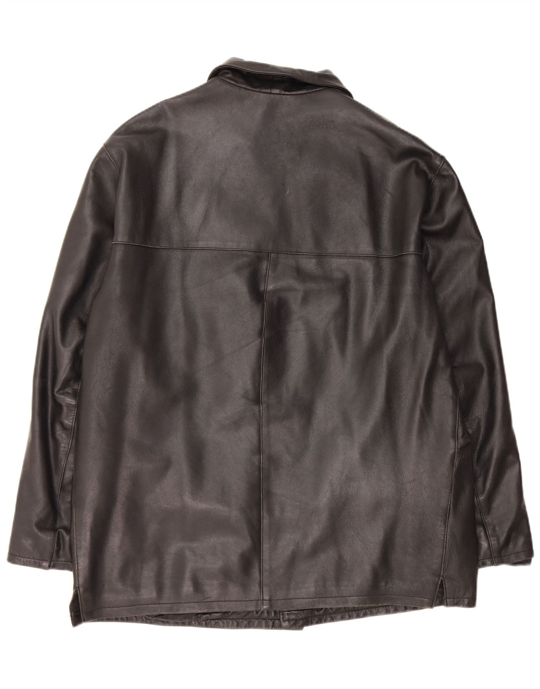 Chaqueta de cuero vintage para hombre Reino Unido 42 XL cuero negro