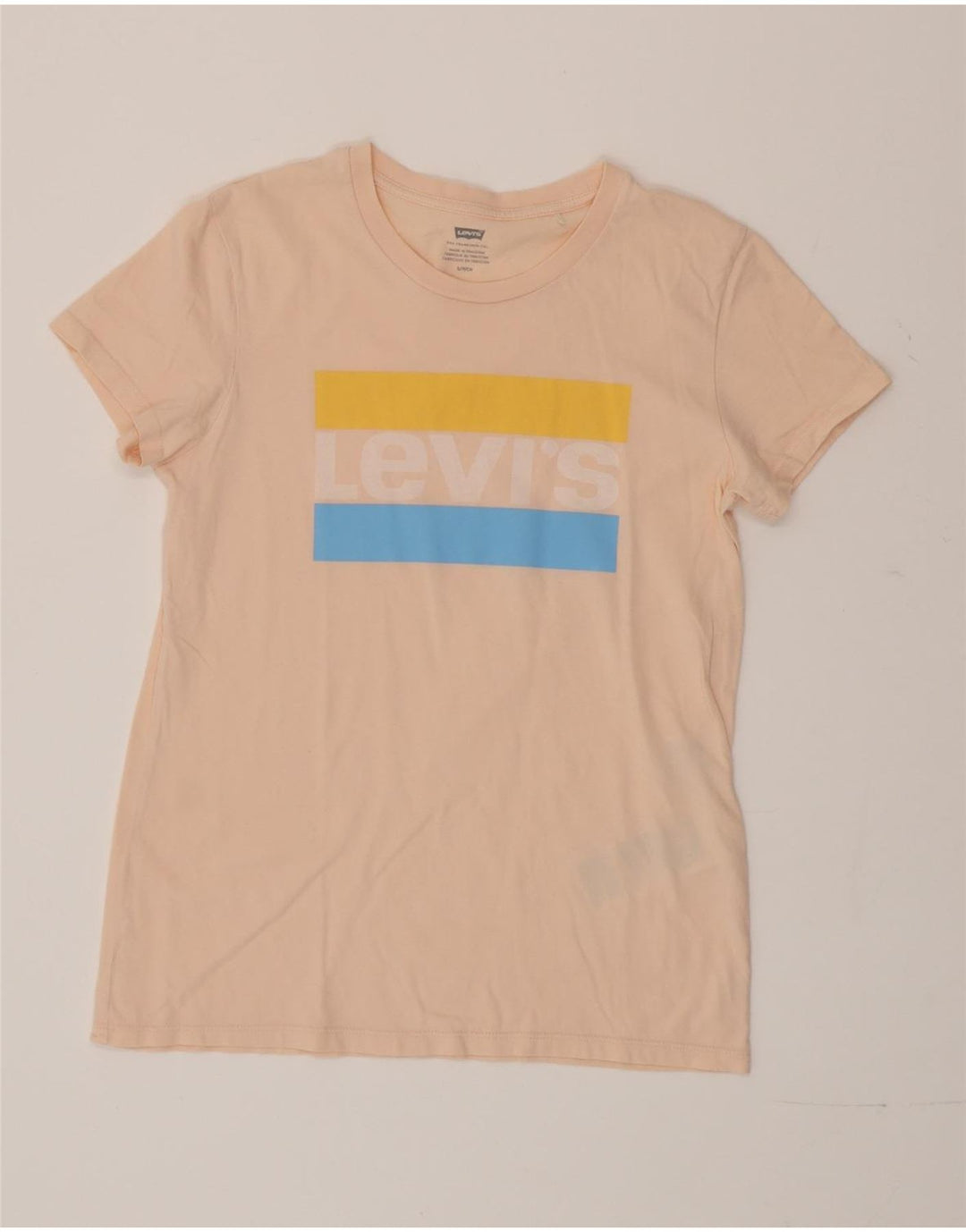 Levi's Camiseta gráfica para mujer Top UK 10 Small Pink Cotton