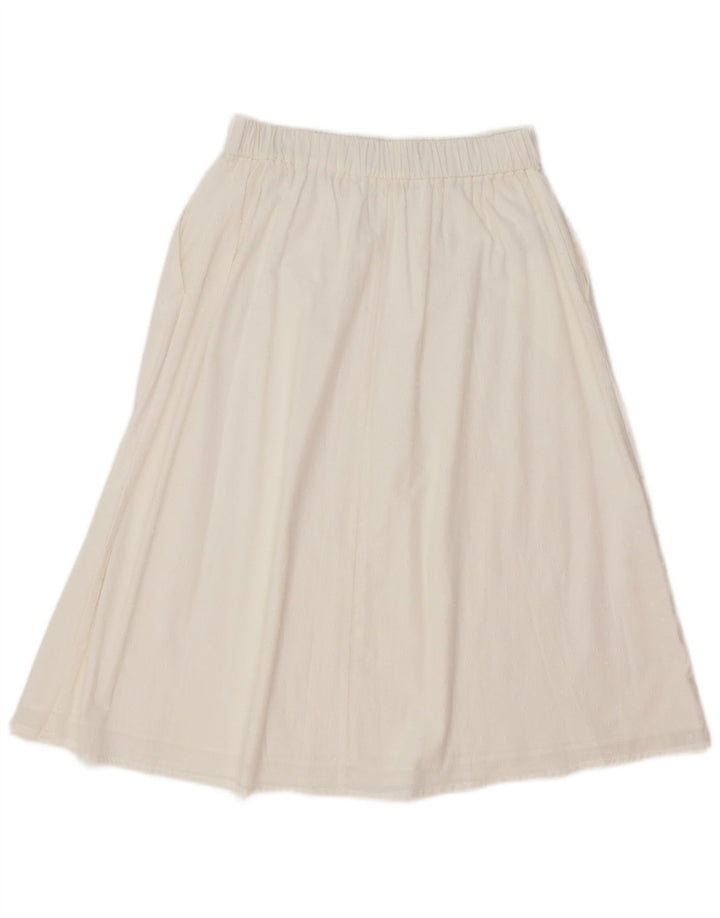Benetton Falda Acampanada Mediana W30 Blanco Algodón