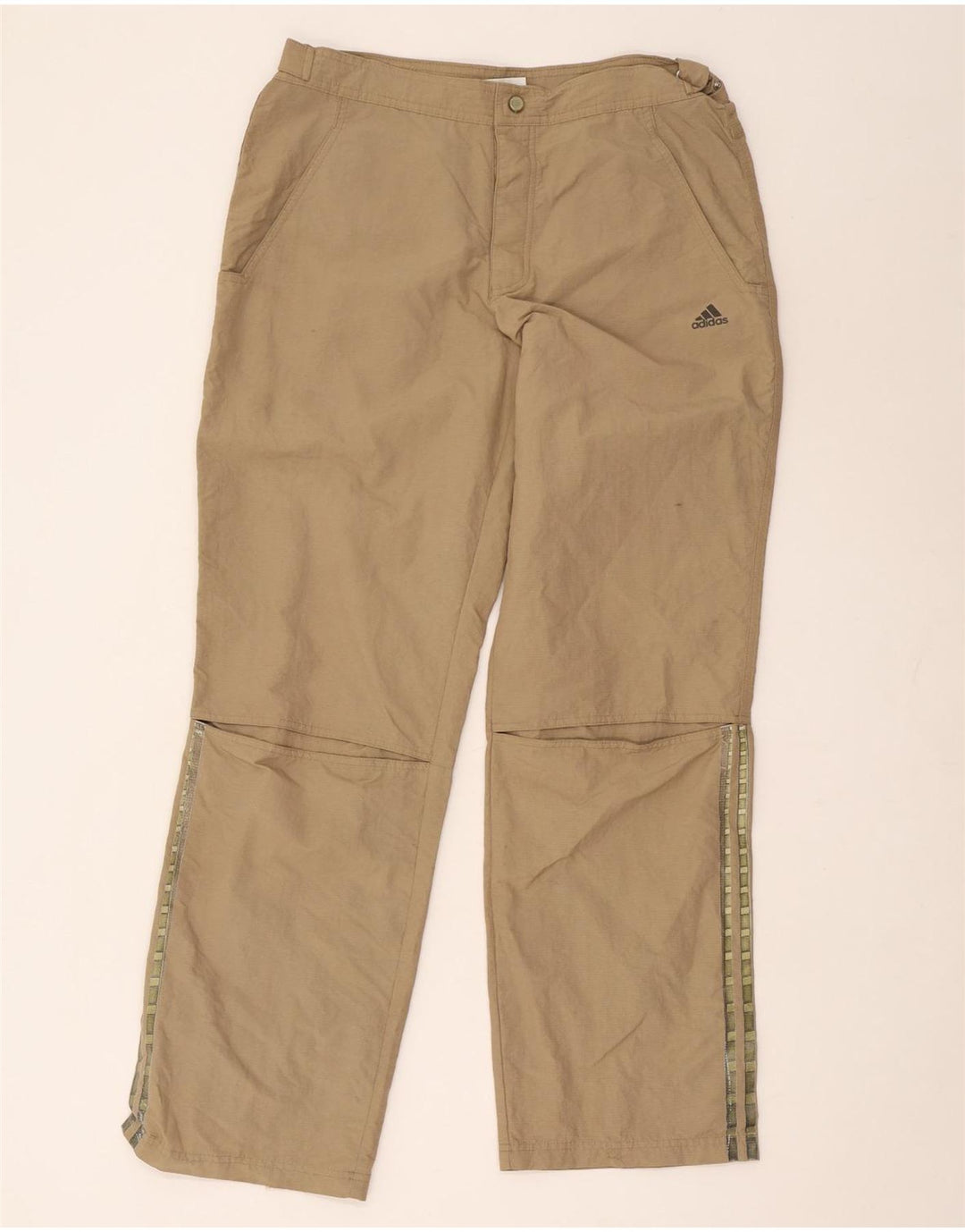 Pantalón Chino Recto Adidas Hombre Medium W32 L29 Poliamida Beige