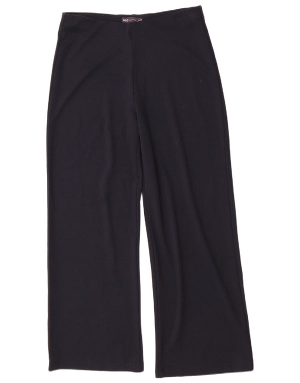 Marks & Spencer Pantalones Casuales para Mujer UK 14 Large W32 L30 Azul Marino