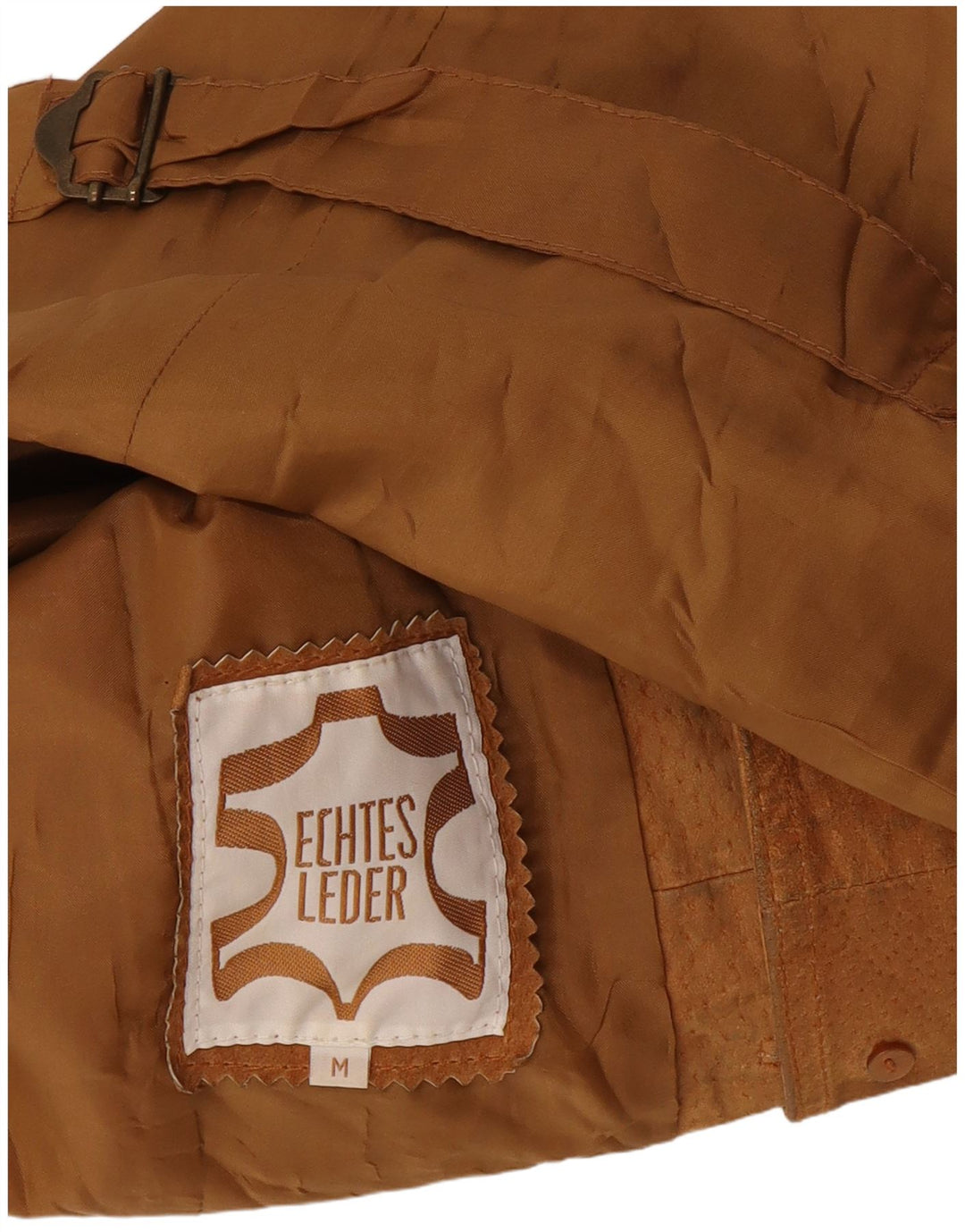 Chaleco vintage de ante para hombre de cuero beige medio