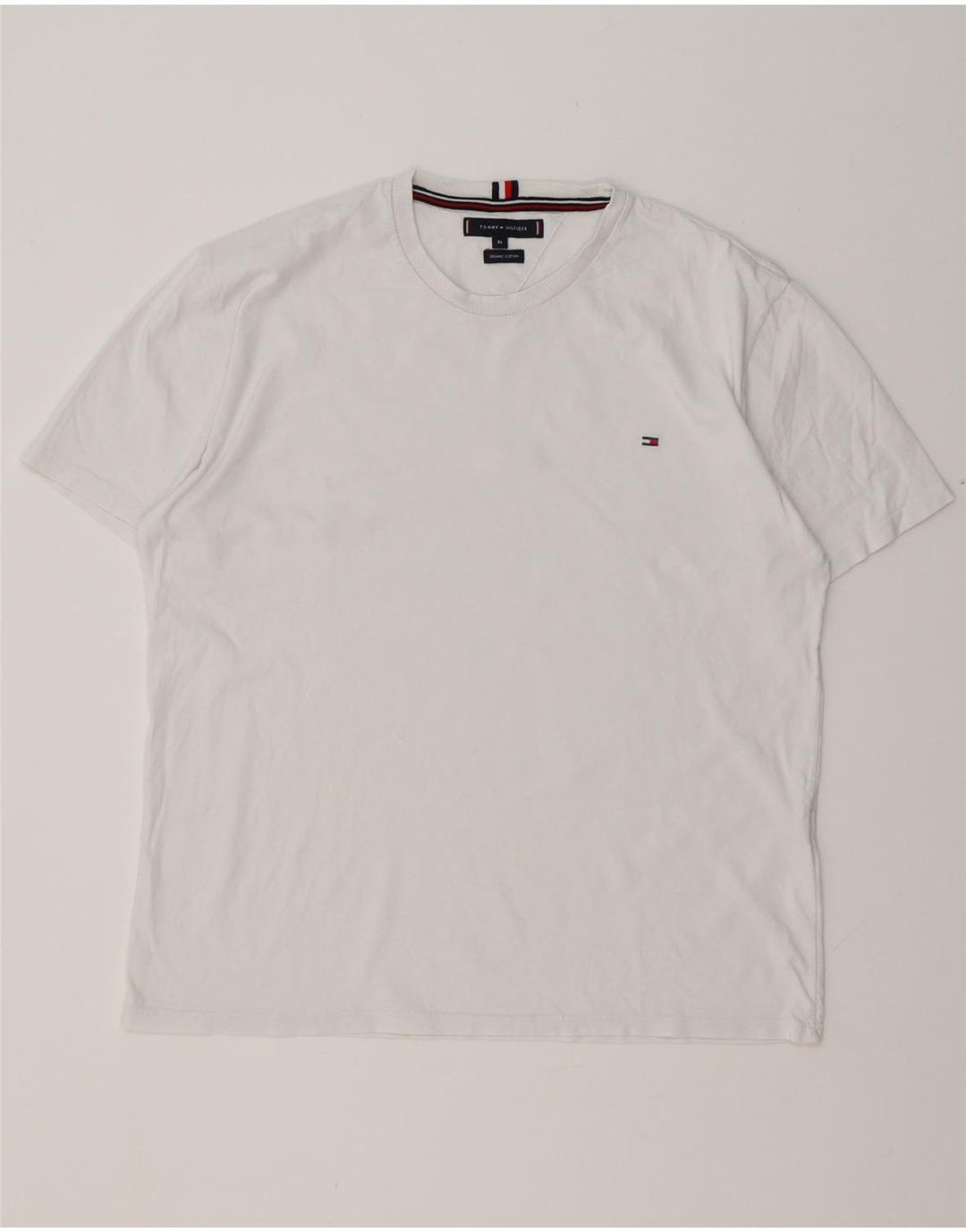 TOMMY HILFIGER Camiseta Mujer Top UK 40 XL Blanco Algodón