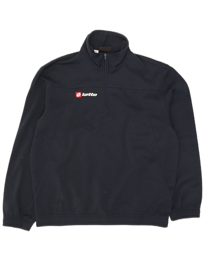Lotto Hombre Cremallera Cuello Sudadera Jumper XL Azul Marino Poliéster