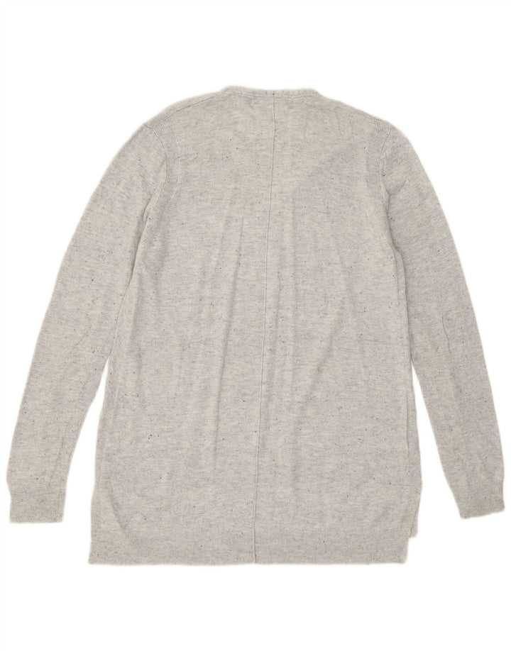 John Lewis Suéter tipo jersey con cuello en V para mujer UK 12 Nylon moteado gris medio