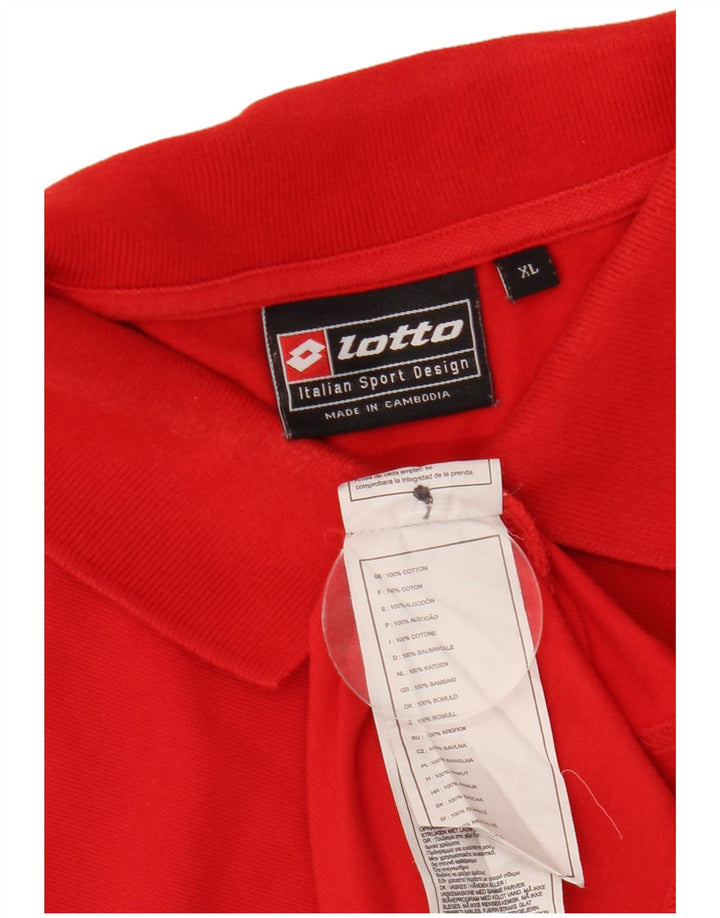 Polo Lotto Hombre XL Algodón Rojo