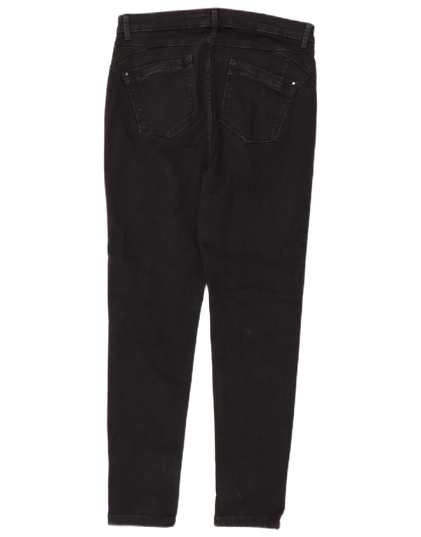 Marks & Spencer Vaqueros pitillo para mujer UK 12 Medium W30 L27 Algodón negro