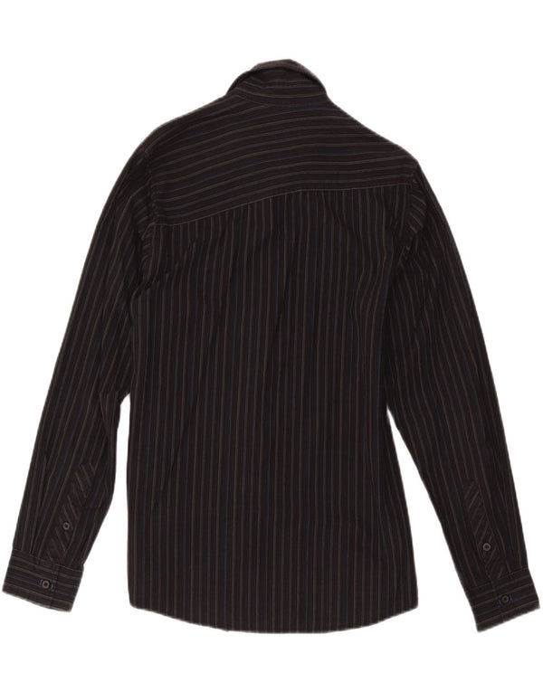 Camisa Quiksilver Hombre Medium Black Rayas Algodón