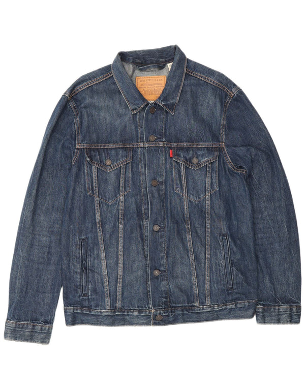LEVI'S Chaqueta vaquera para hombre UK 40 Algodón azul grande