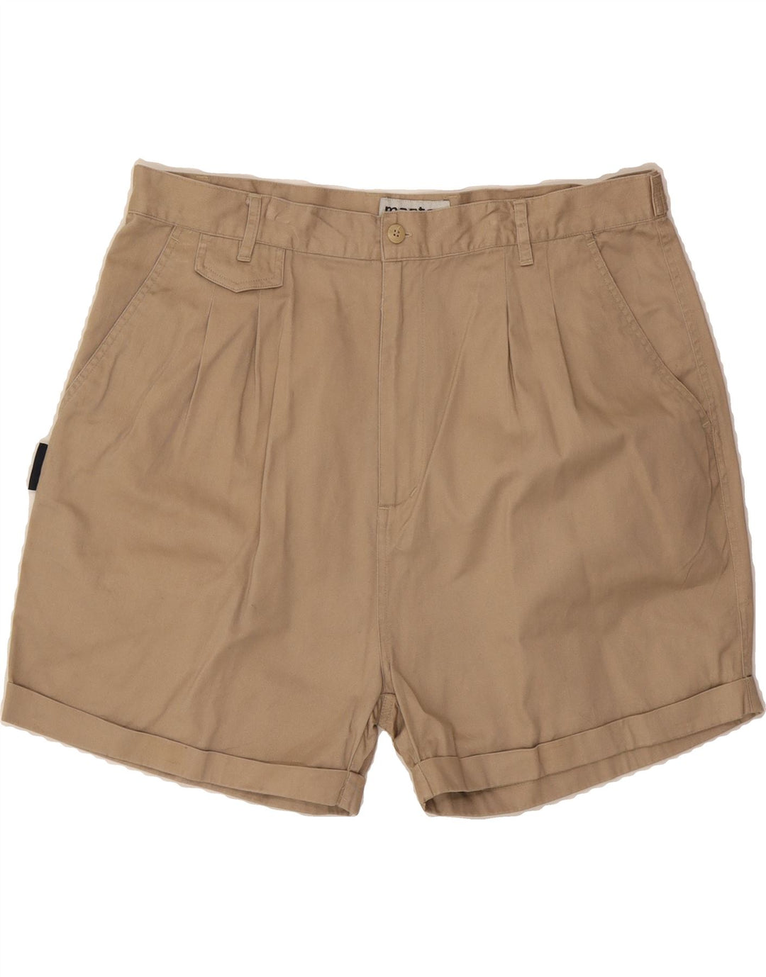 MASTER Mens Pegged Chino Shorts XL W36 Beige Cotton Vintage Master and Second-Hand Master from Messina Hembry 