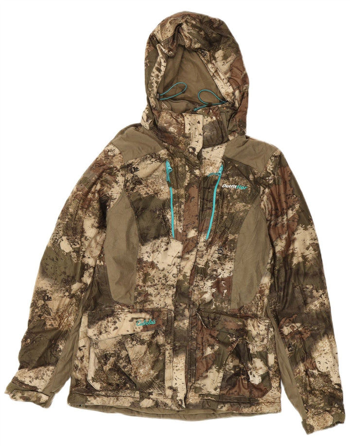CABELA'S Chaqueta cortavientos extragrande para mujer UK 6 XS Camuflaje caqui