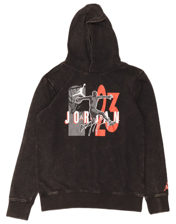 Jordan - Sudadera con capucha para niños, 13-14 años, XL, algodón negro