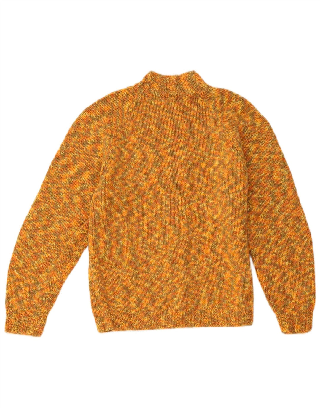 Vintage mujer Cardigan suéter Reino Unido 12 medio amarillo moteado