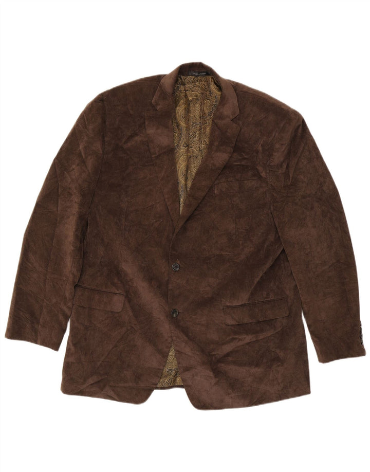 Chaps Chaqueta tipo blazer de pana con 2 botones para hombre UK 46 3XL Algodón marrón