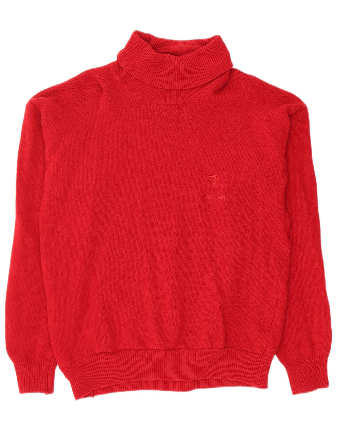 Trussardi Jersey con cuello vuelto para mujer, talla 44, talla M, color rojo