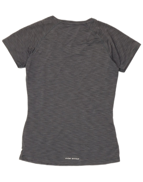 Under Armour Mujer Heat Gear Camiseta Top UK 10 Small Gris Poliéster